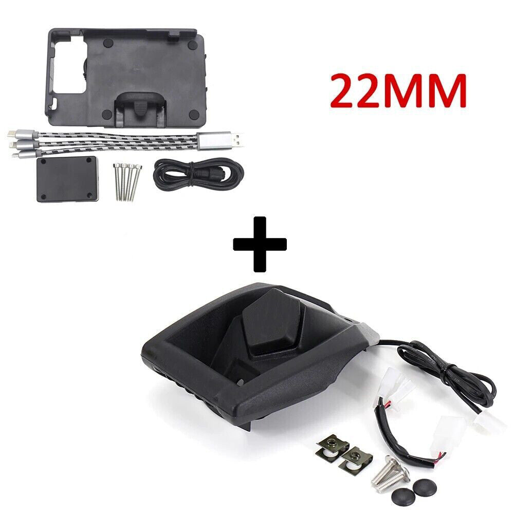 Motorcycle GPS Navigation Bracket Charging Port for YAMAHA NMAX155 X-MAX 300 400