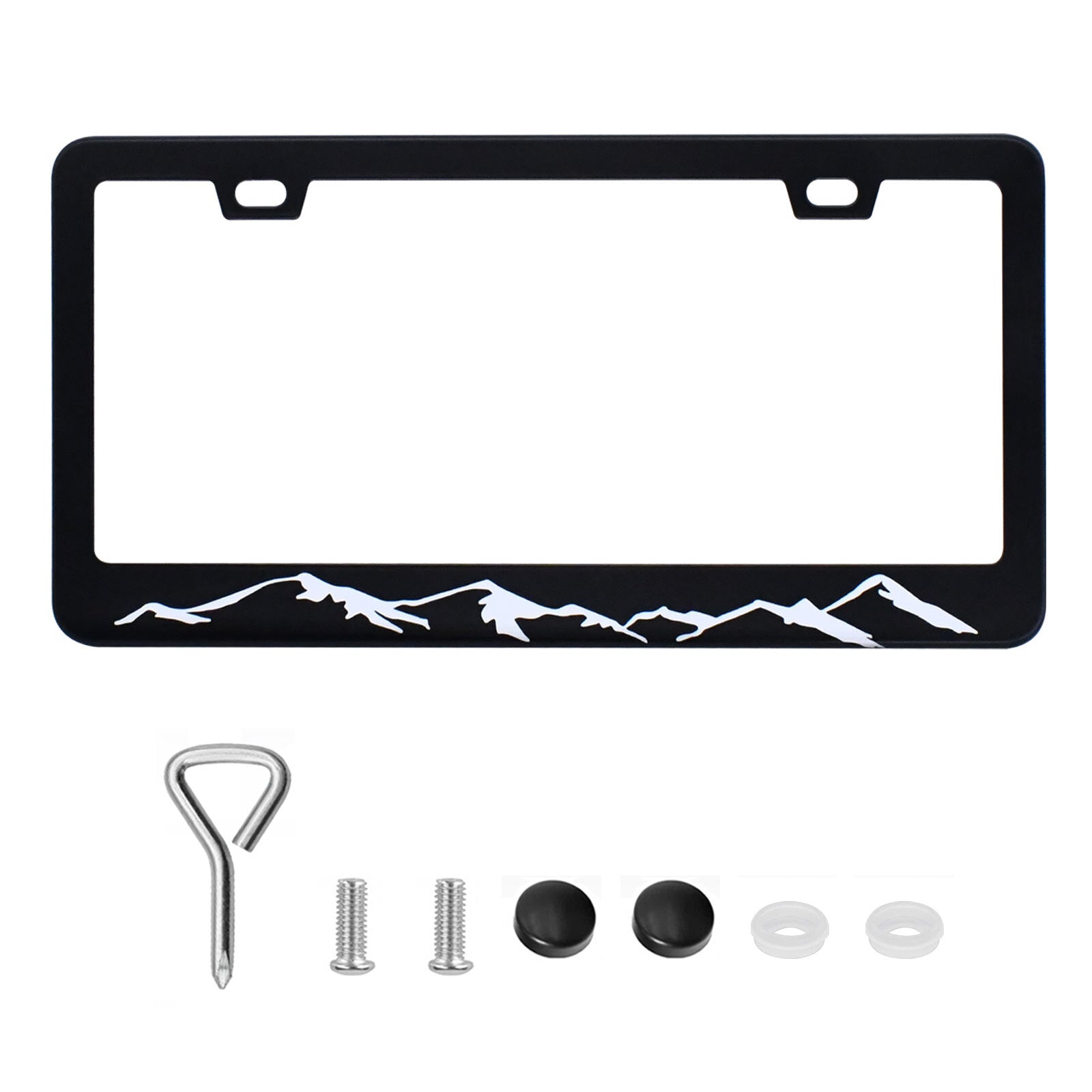 for Subaru Accessories Mountains Raised Car License Plate Frame Rustproof Cover