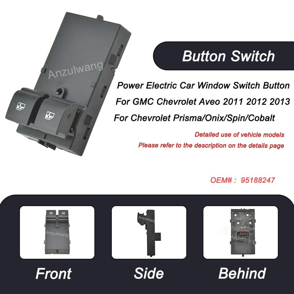 ABS plastic Driver Door Power Window Switch 95188247 For 11-13 for Chevrolet Prisma