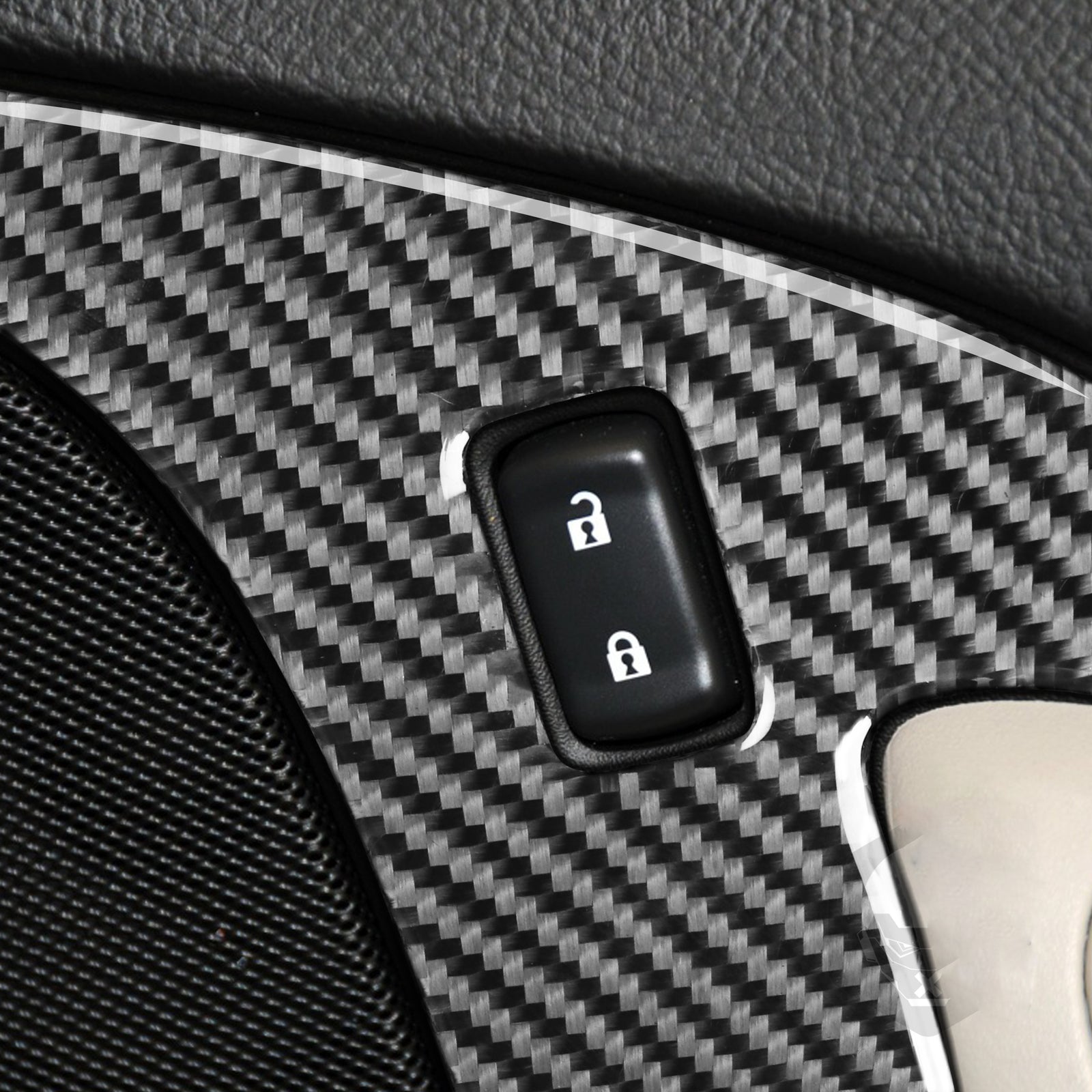 3Pcs for Chevrolet for Corvette C6 2005-2007 Carbon Fiber Locker Panel Cover Trim
