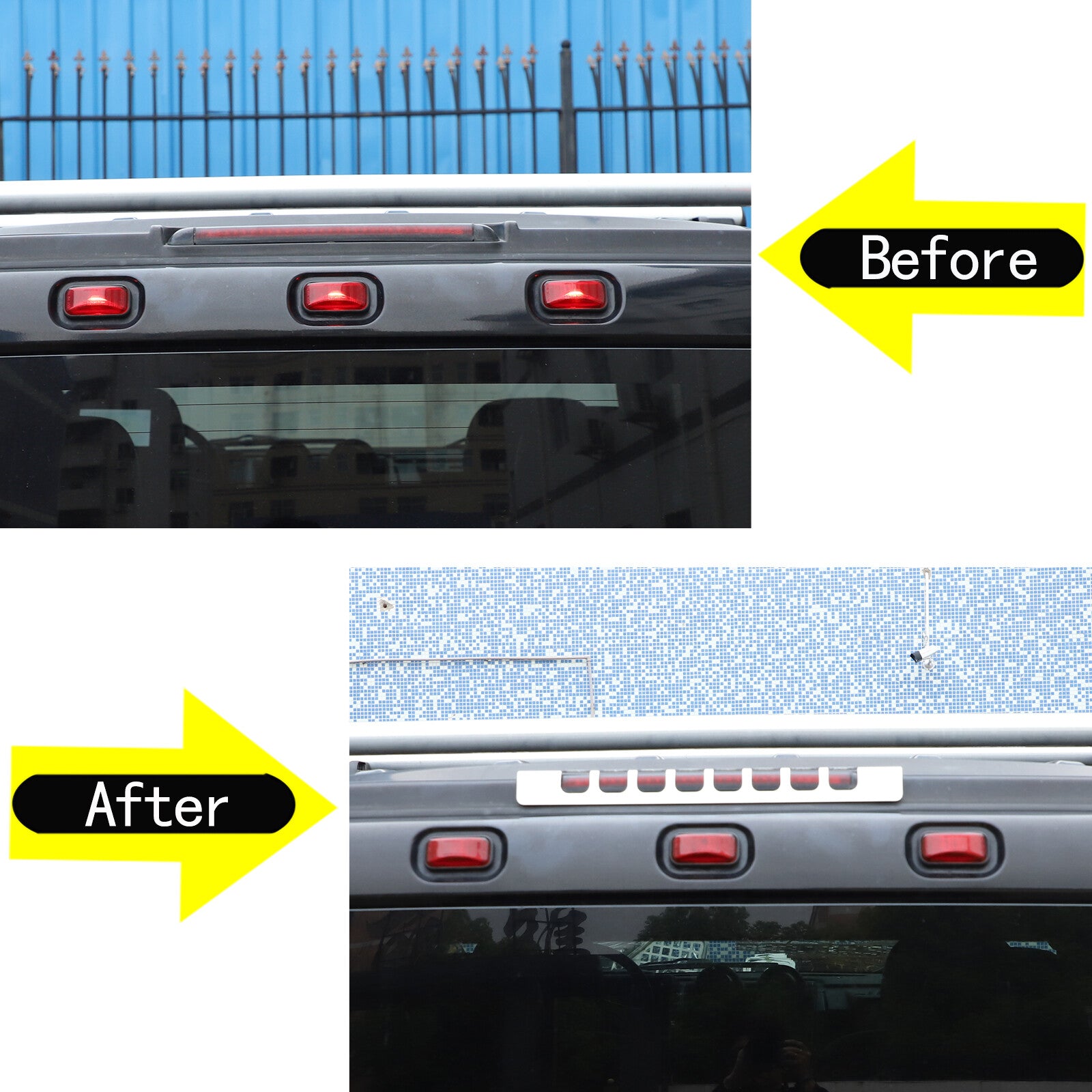 Black alloy protective panel for range hoods suitable for Land Rover for Defender 04-18