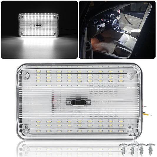 White 12V 6000K On/Off Switch Cabin Roof Dome Light Car Interior Reading Light