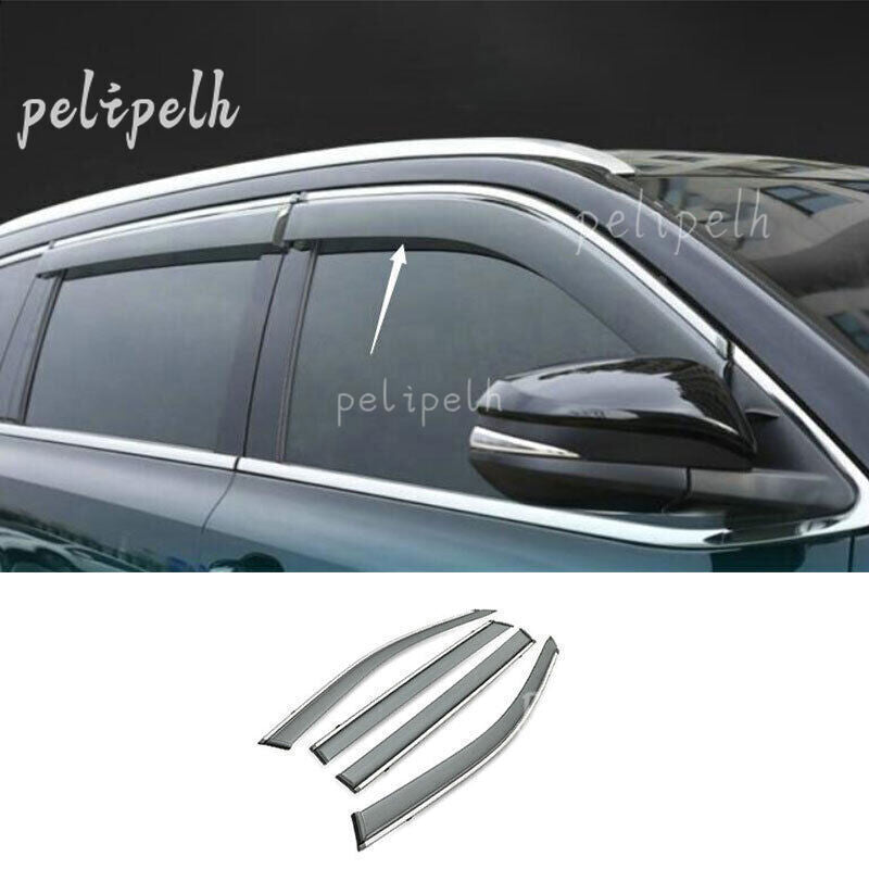 for Audi Q7 2006-2015 Window Wind Visors Sun Rain Guard Vent Deflectors Trim 4x