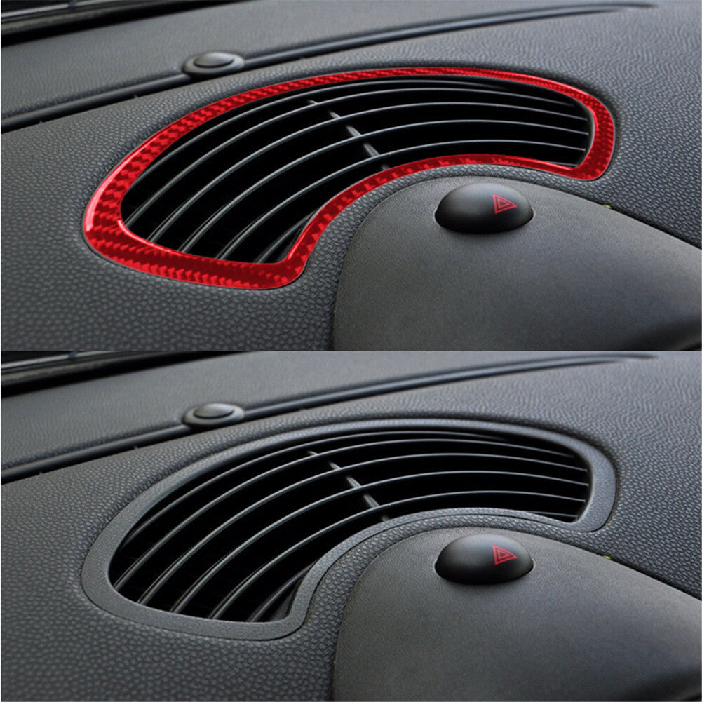Red Carbon Fiber Central Air Outlet for MINI Cooper for MINI Cooper 2007-2011