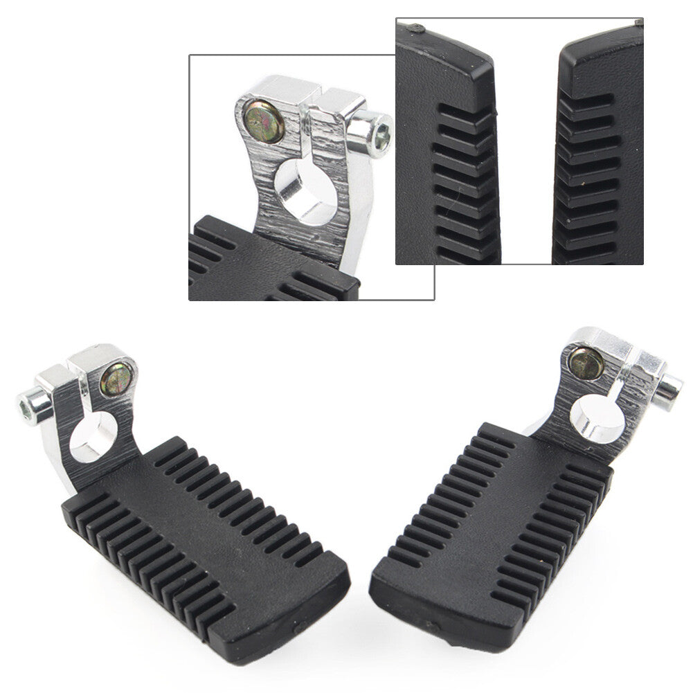 Foot Pegs Rest Pedals w/ Clamps for 43cc 47cc 49cc Pocket Dirt Bike for Mini Scooter