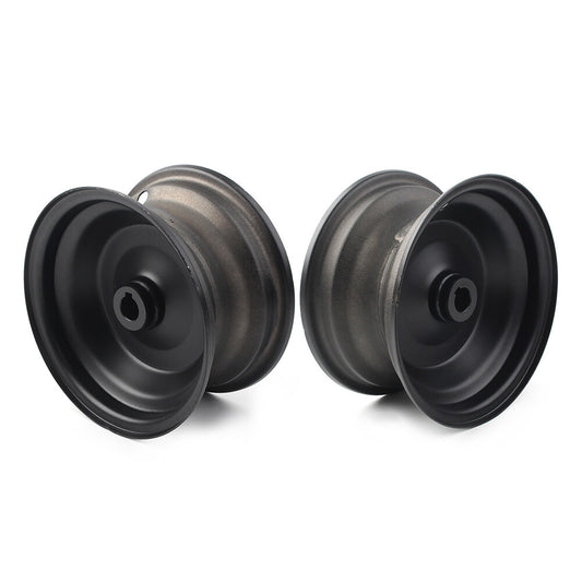 2Pcs 6 145/70-6 IN Wheel Rim Black For Go Kart Off-Road Dirt Pit Bike