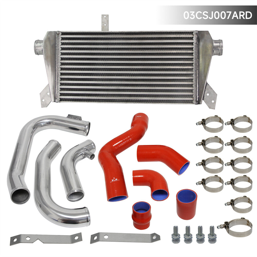 Upgrade Front Mount Intercooler Kit for Audi A4 1.8T Turbo B6 Quattro 02-06 Red
