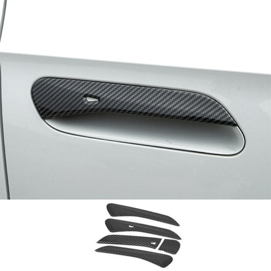 for Volkswagen ID.4 2021-2023 Carbon Fiber Side Door Handle Molding Cover Trim