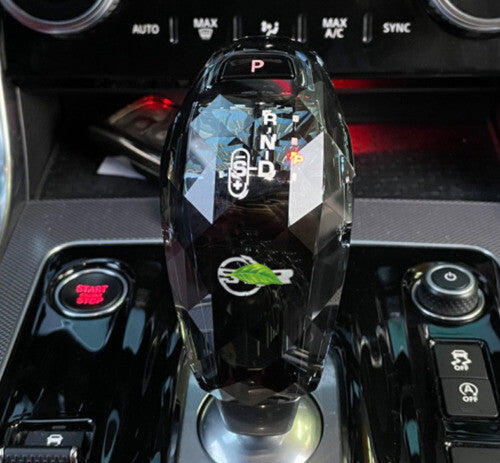 Shift Knob Head Replace Black Crystal Glas Console Gear for Jaguar E-PACE 18-20