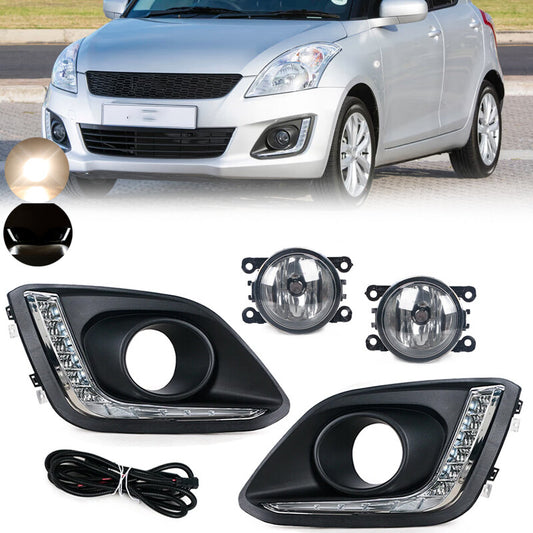 1. Dual fog lights and daytime running lights suitable for Suzuki for Swift 2014, 2015, and 2016 models.