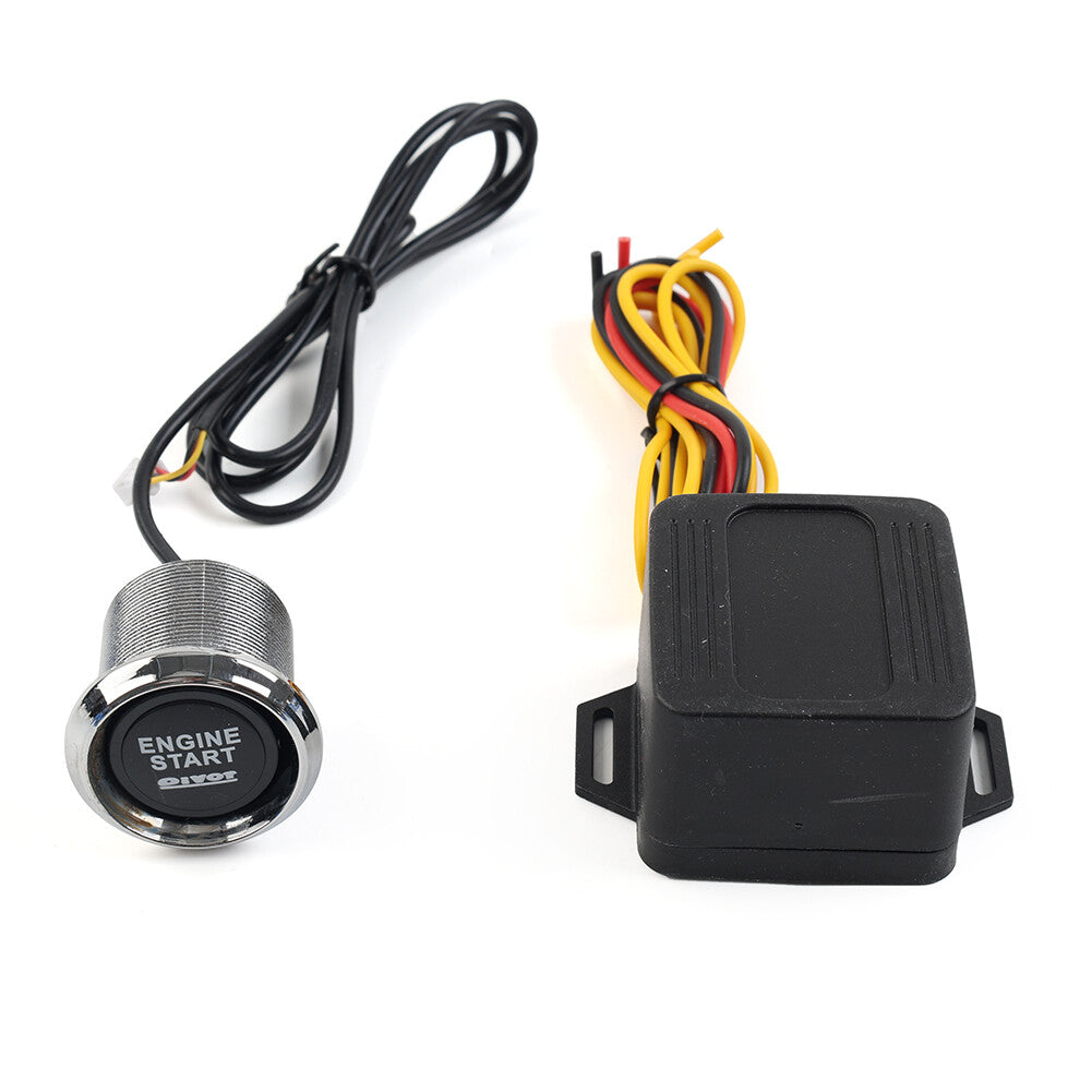 Universal 12V Car Engine Start Push Button Switch Ignition Starter Kit Blue LED
