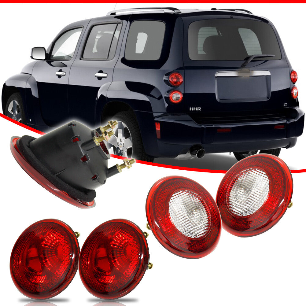 4-piece set of red rear backup light + upper taillight housing for 06-11 for Chevrolet HHR
