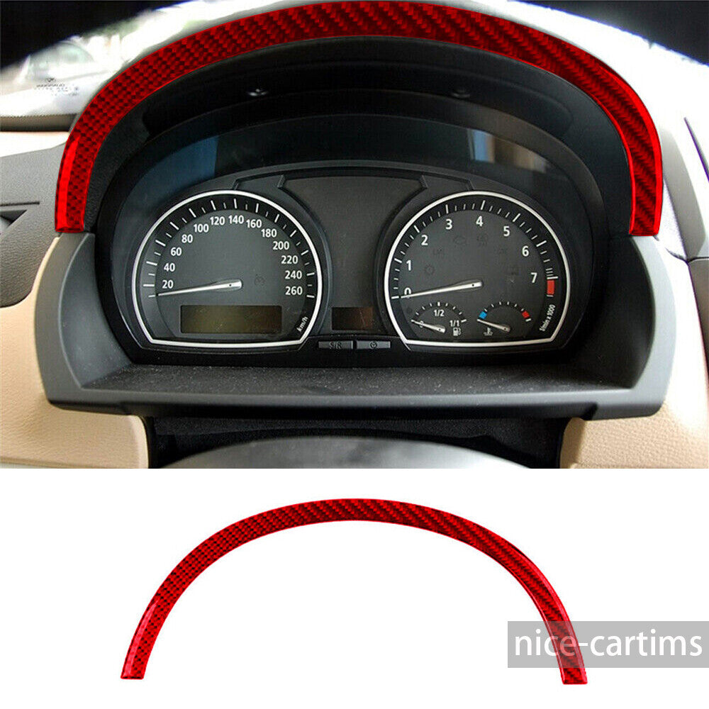 Red Carbon Fiber Dashboard Uper Strip Cover for BMW X3 E83 2004-2010 Accessories