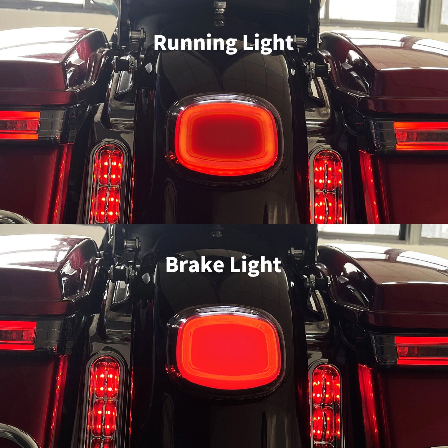 Red Tracer Tail Light Running Brake Lamp Fit for Harley Sportster Touring Dyna