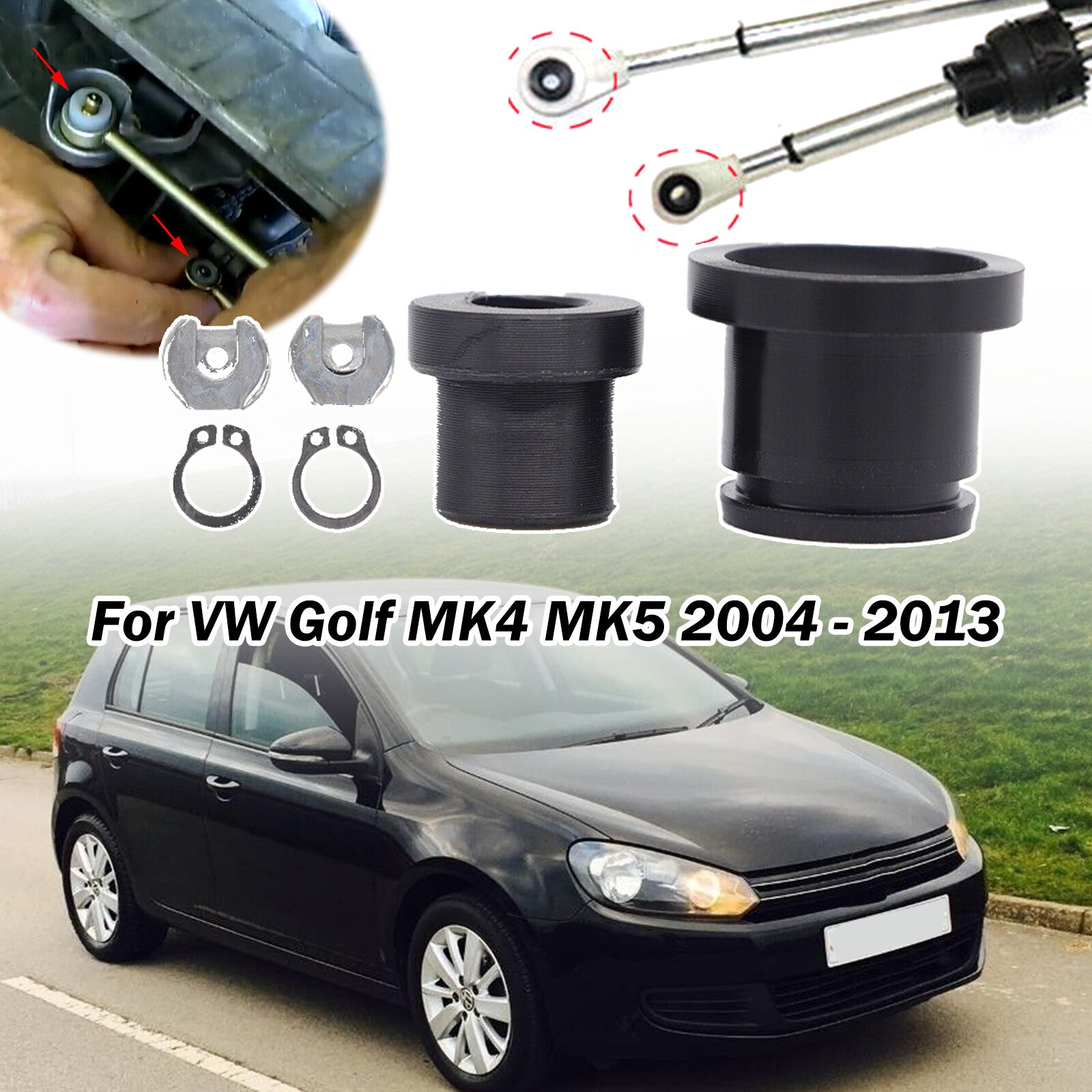 5/6 Speed Upgrade Shifter Cable End Bushing Repair Kit for VW for Golf MK4 MK5 MK6