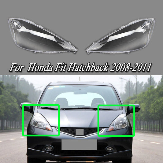 Suitable for Honda Fit Hatchback 08-2010 Dual Car Headlight Lens Cover Transparent US Stock