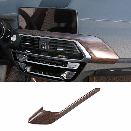 for BMW X3 G01 X4 2018-21 Pine Wood Grain Inner Console Instrument Strip Trim 1P
