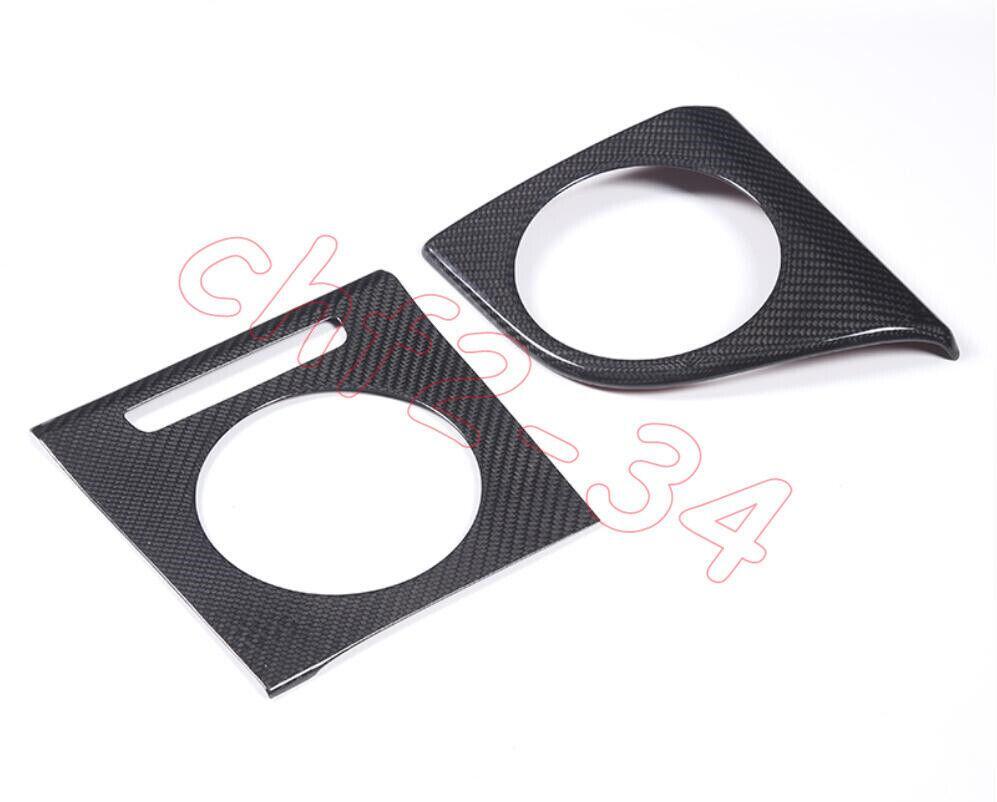 for Porsche Taycan 2020-2023 Dry carbon Front for seat water cup frame Cover Trim