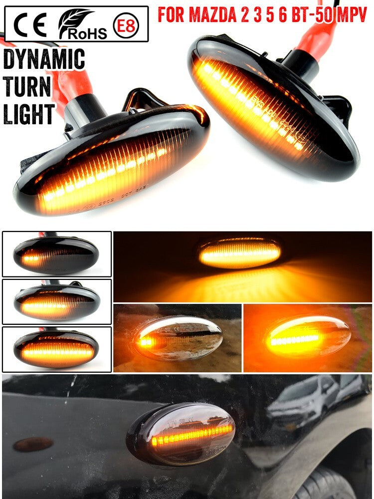 Dynamic Side Marker Turn light signal lamp for Mazda 2 (DE/DH) BT-50 MPV II