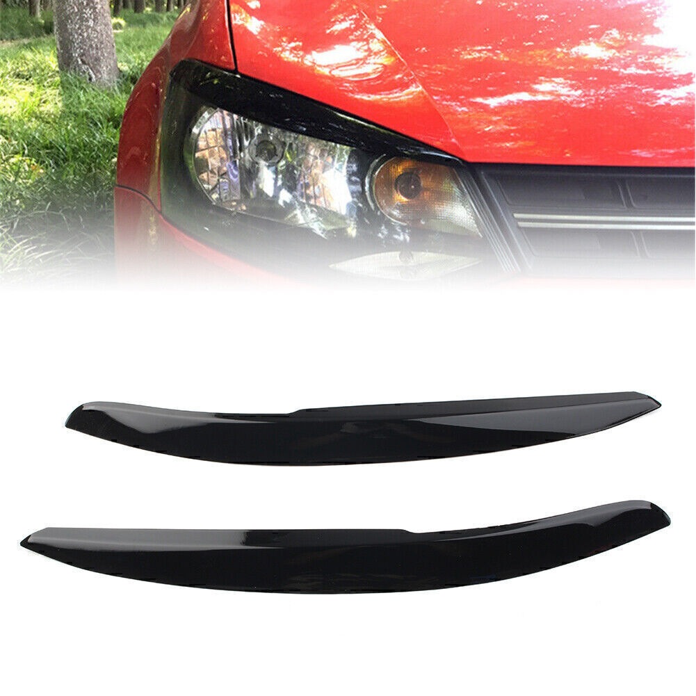 Fit for VW Polo Mk5 6R 6C 2011-2017 16 Car Head Light Lamp Eyebrow Eyelid Cover Trim