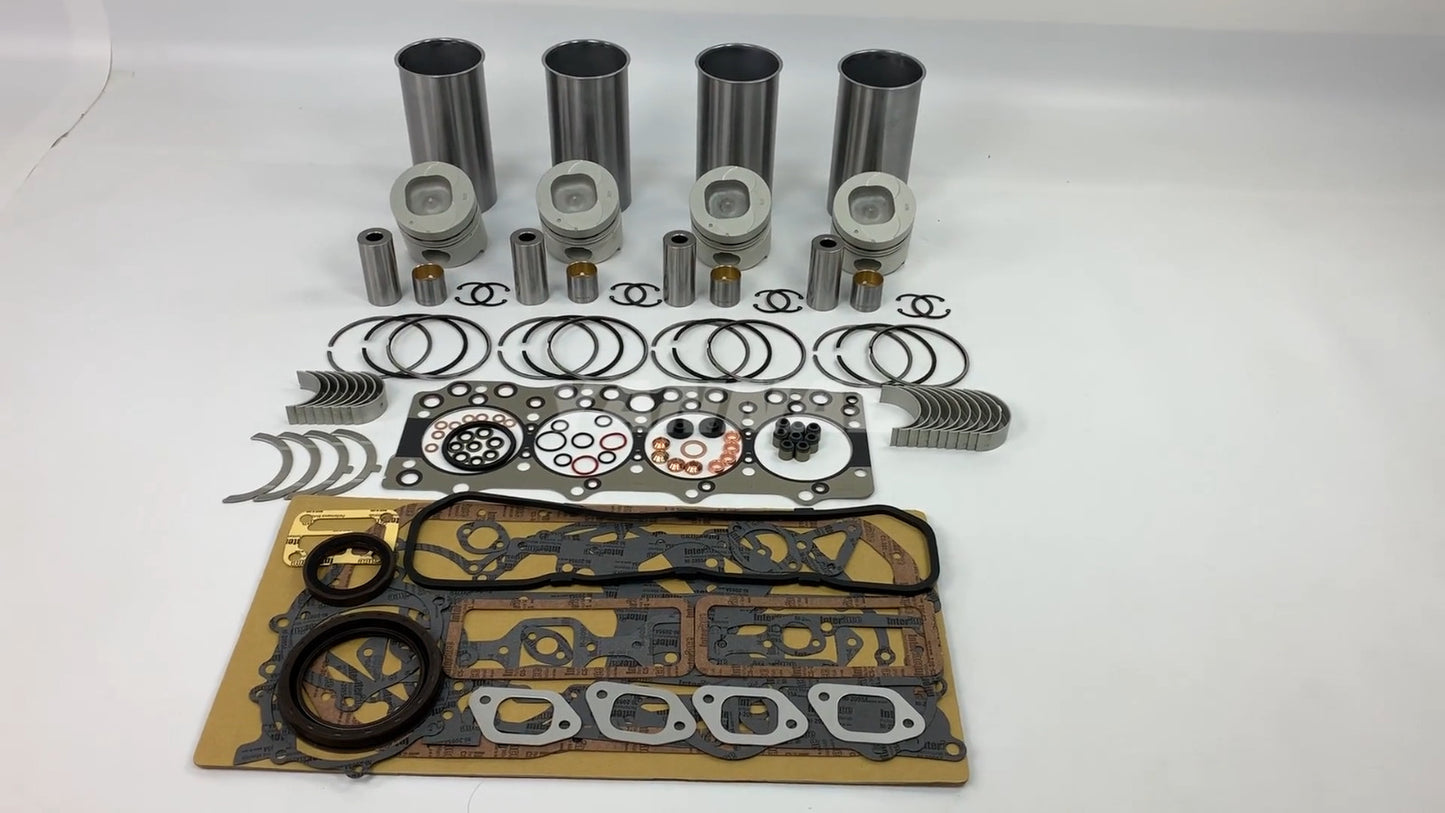 Overhaul engine rebuild kit for Isuzu 4BD1 4BD1T 3.9L Hitachi excavators.