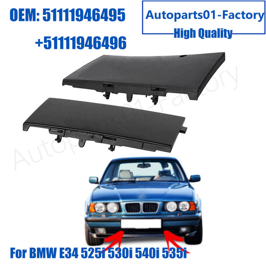 1Pair Front Left+Right Bumper Tow Hook Eye Cover for BMW E34 525i 530i 540i 535i
