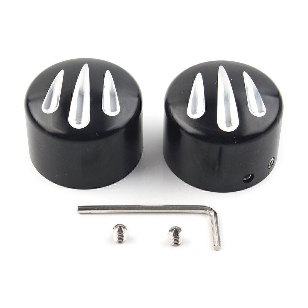 Vorderachsmutterkappen f¨¹r for Harley Softail Touring Street Glide Black Motor