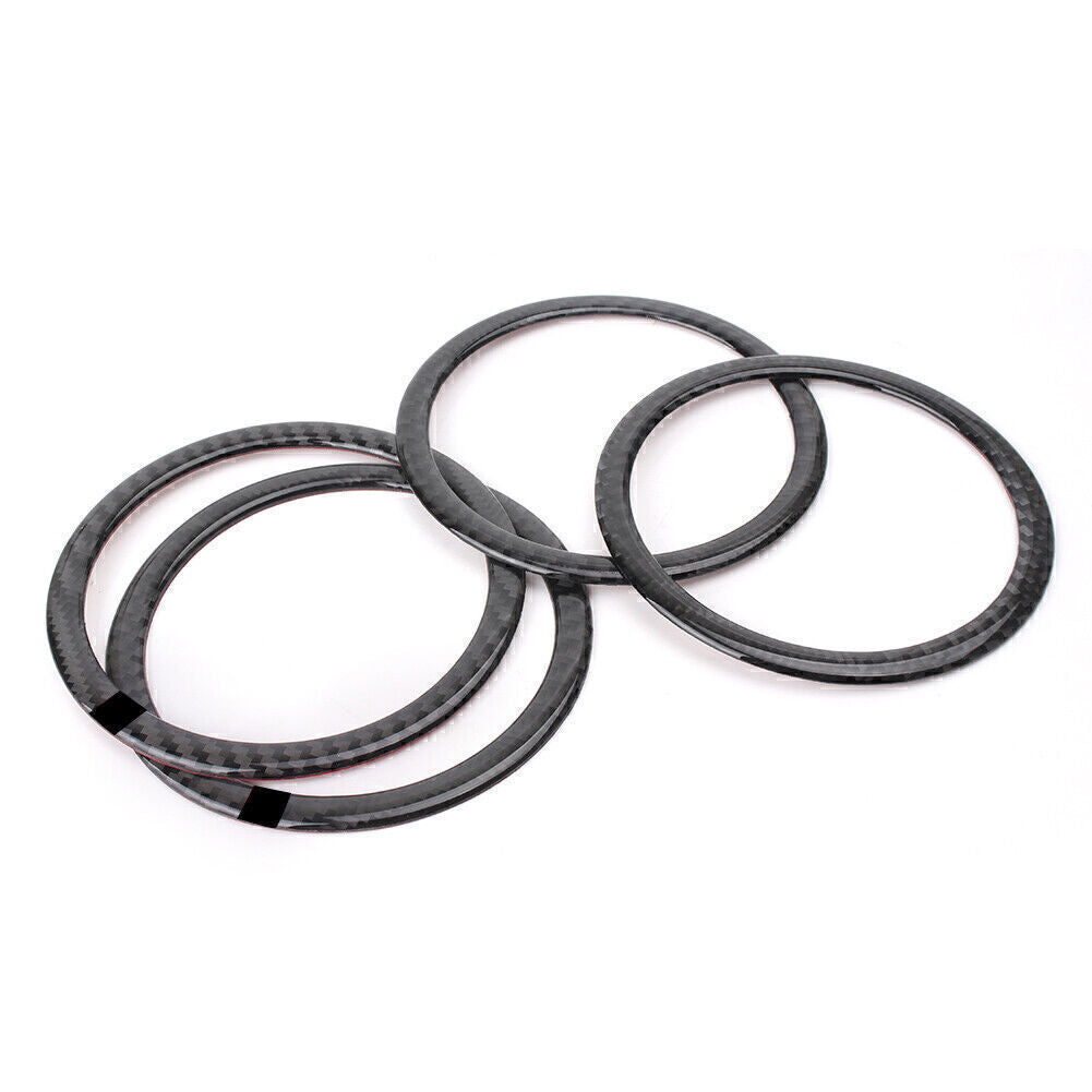 2x Carbon Fiber Door Speaker Loud Cover Sticker Trim for BMW E90 3 Series E84