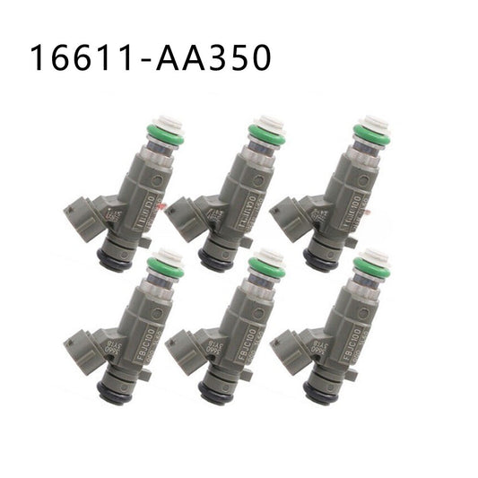 6pcs Fuel Injectors 16611-AA350 FITS for Infiniti G20 G35 I30 I35 Q45 QX4 FX35 FX45