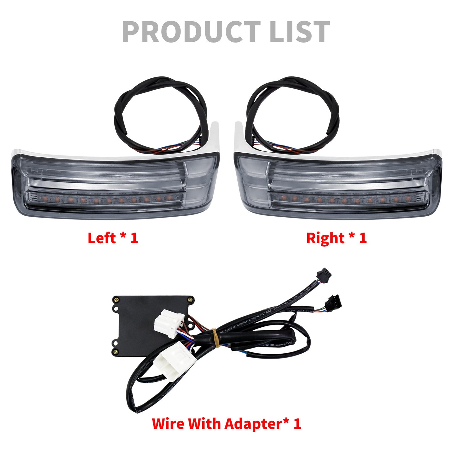Saddlebag Turn Signal Brake LED Lights w/ Smoke Lens for Harley Touring 97-2013