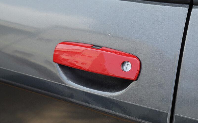 Fit for Dodge for Challenger 2012-2021 Red ABS Outside Door Handle Cover Trim 2pcs