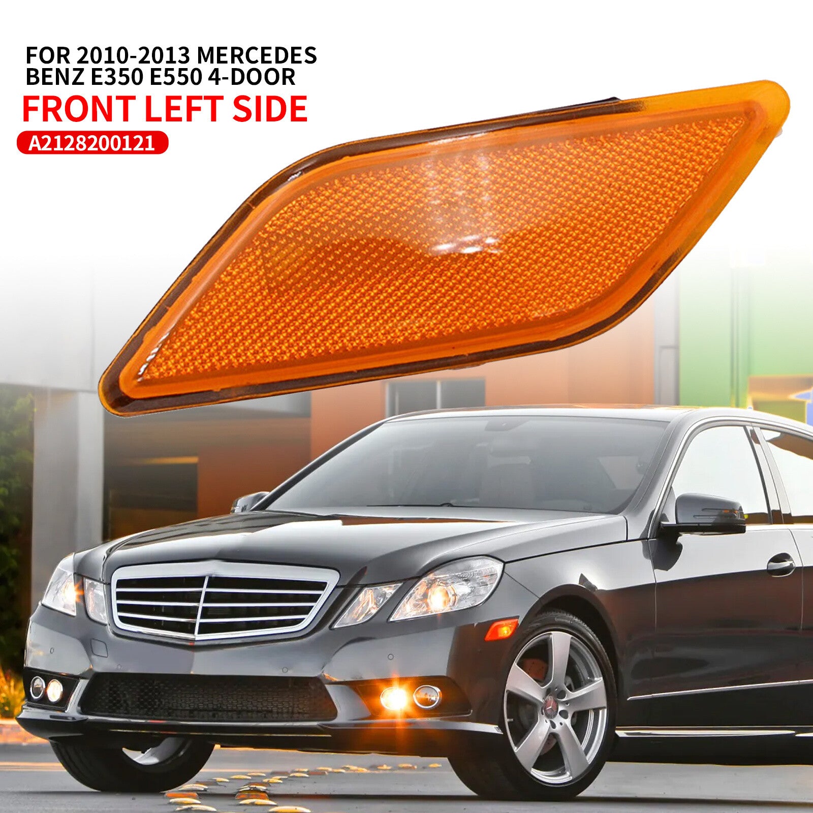 Front Left Side Marker Light Fit for Mercedes-Benz W212 E-Class 4-Door 2010-2013