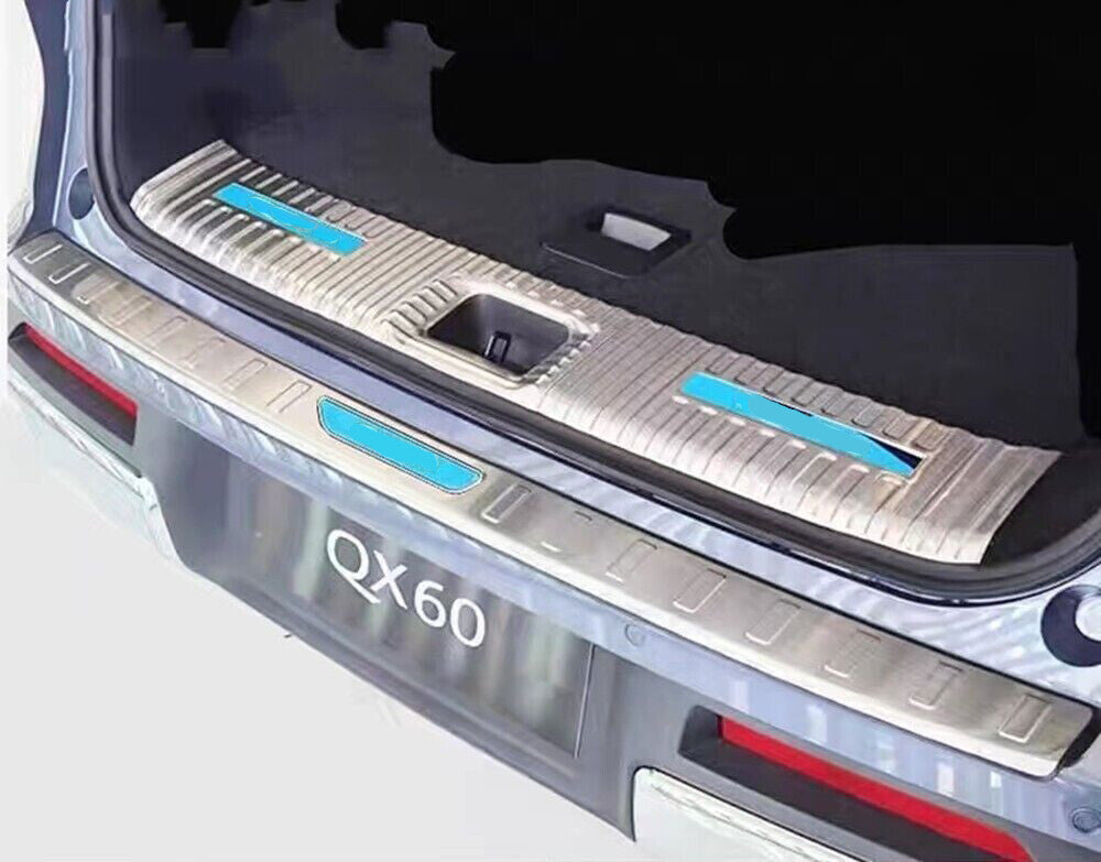 Fit for 2022-2024 for Infiniti QX60 Rear Bumper Guard Sill Plate Molding Cover 2Pcs