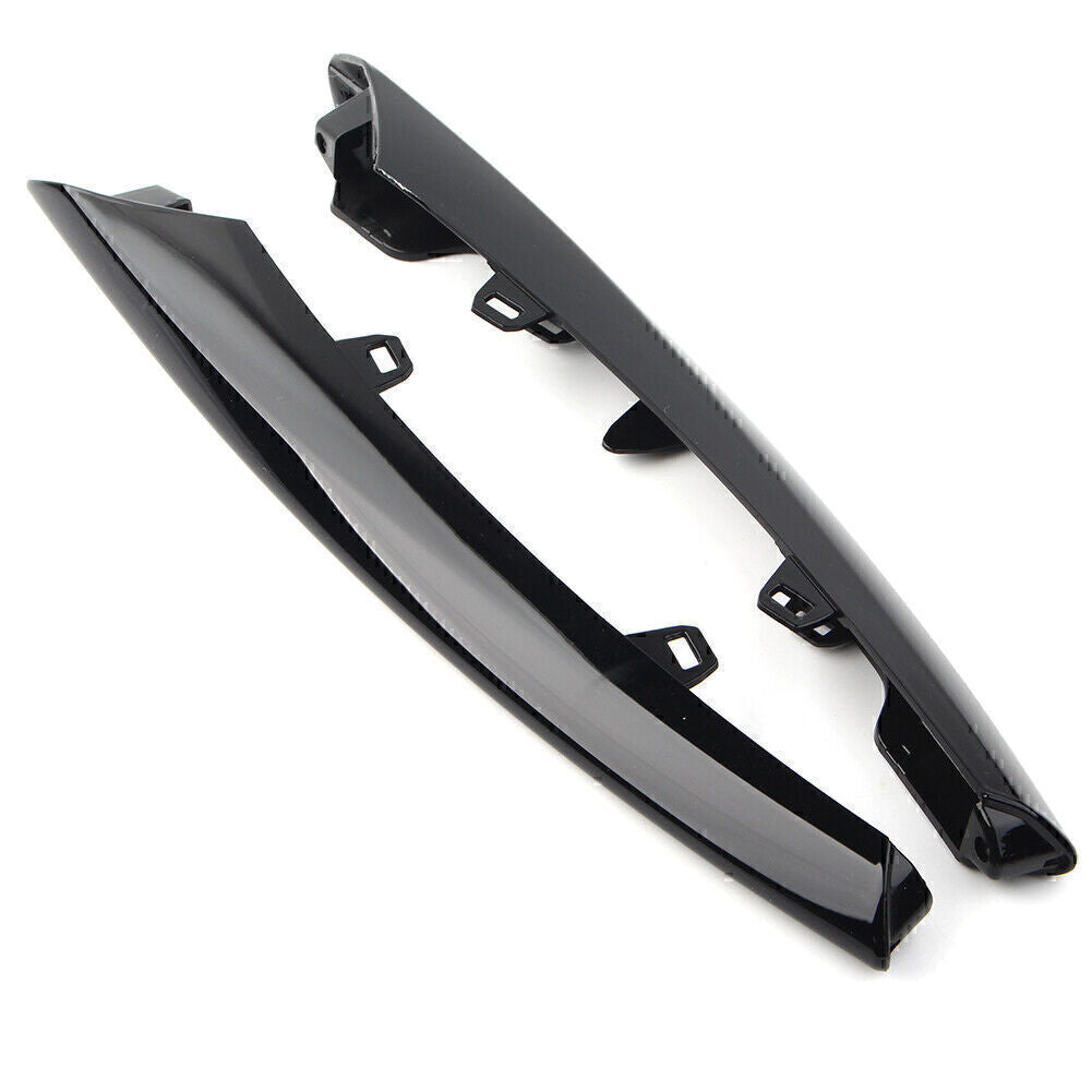 Pair Front Side Grille Gloss Black Molding Trim For 2010-2015 2011 12 for Jaguar XJ