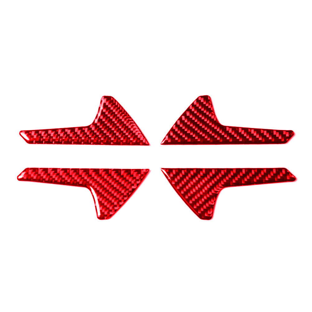 4Pcs Red Carbon Fiber Interior Door Handle Trim Cover for VW for Golf MK7 2014-2019