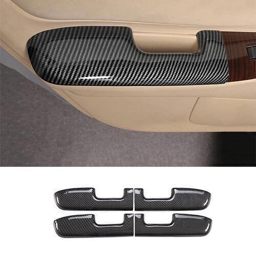 4X Carbon Fiber Inner Door Armrest Panel Trim Cover for Toyota for Corolla 2003-2008