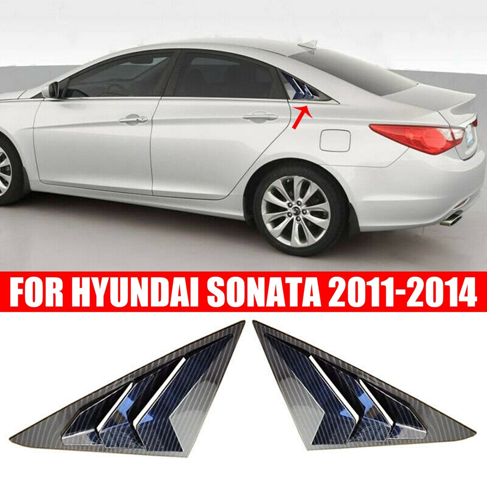 Carbon fiber side vent cover trim for the modern Sonata 11-14 A