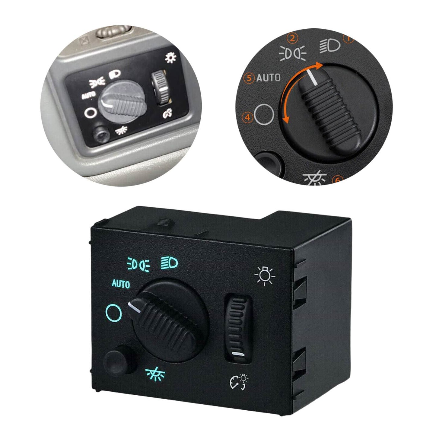 Green LED Headlight Switch For 03-06 for Chevy Silverado Suburban Tahoe for Sierra AT