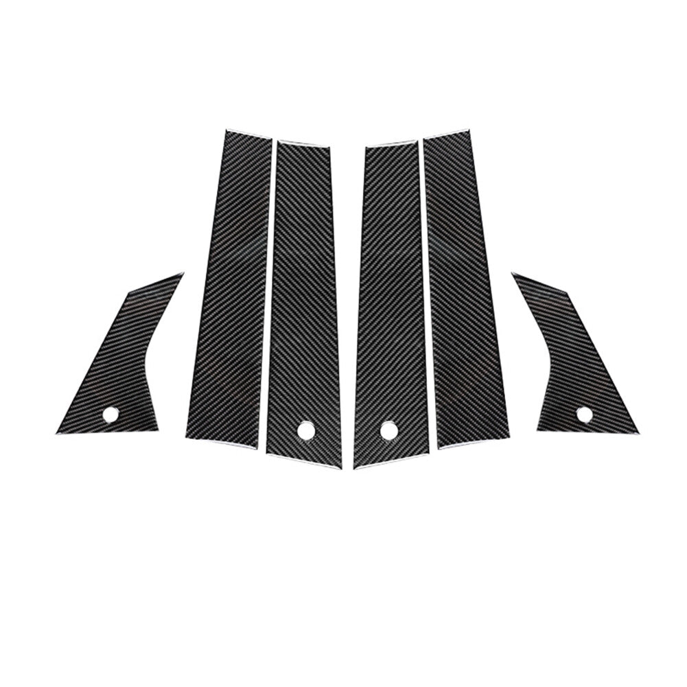 6X Window Panel Trim Cover Decor Carbon Fiber for Ford for Mustang Mach-E 2021-2022