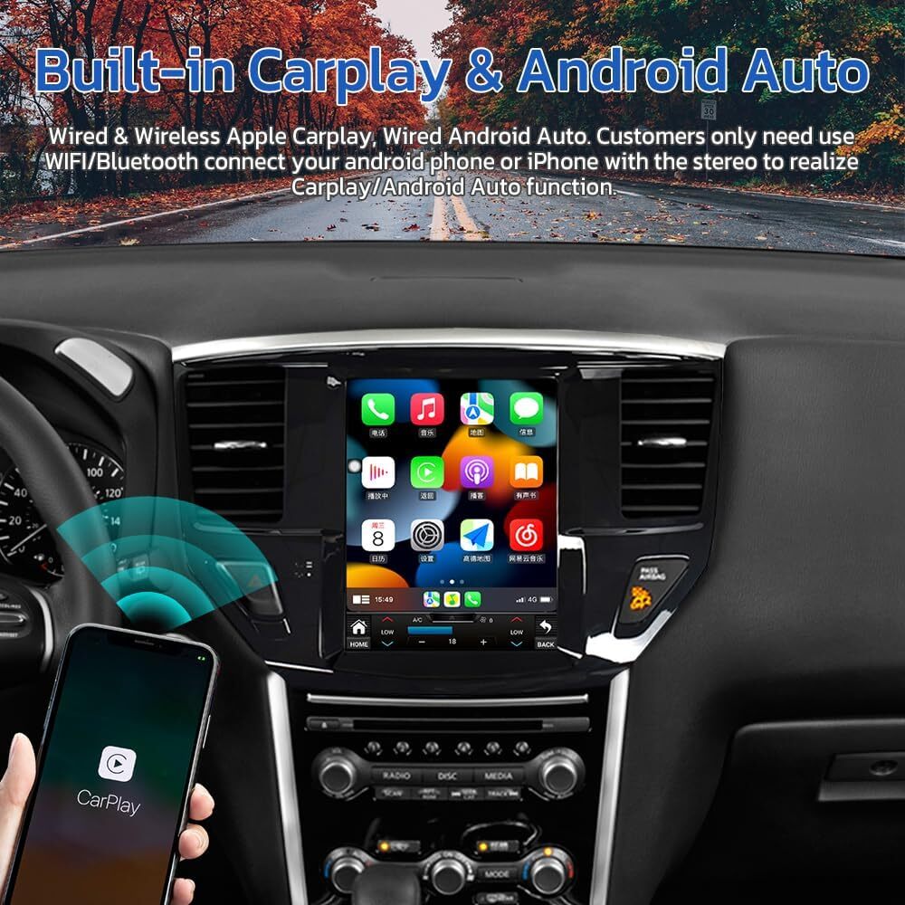 10.4 Inch Android Car Radio for Nissan Pathfinder 2012-2020 Stereo Carplay GPS