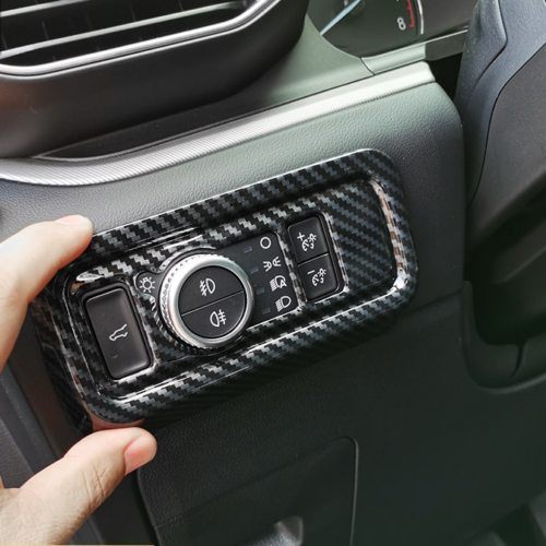 for Ford Explorer 2020-2023 Carbon fiber Headlight Function Switch Button Cover