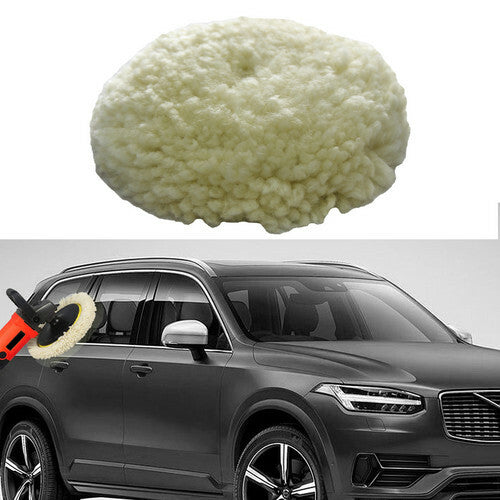 3-inch Polishing Pad Cushion Kit 100% Natural Wool Hook and Loop Handle for Drilling