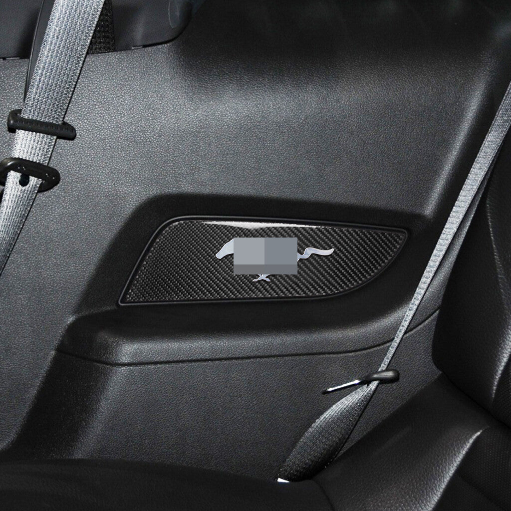 Carbon Fiber Interior Rear Door Panel Decorative Trim for Ford for Mustang 2009-2013