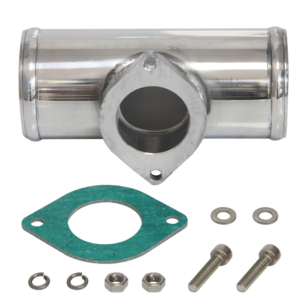 2.5 63mm Turbo Flange Pipe For GD-RS FV RZ BOV Blow Off Valve Adapter Silver