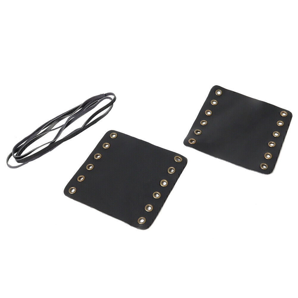 Paar Ledergriffe Abdeckungen Retro Wraps Protector f¨¹r for Harley Cafe Racer Schwarz