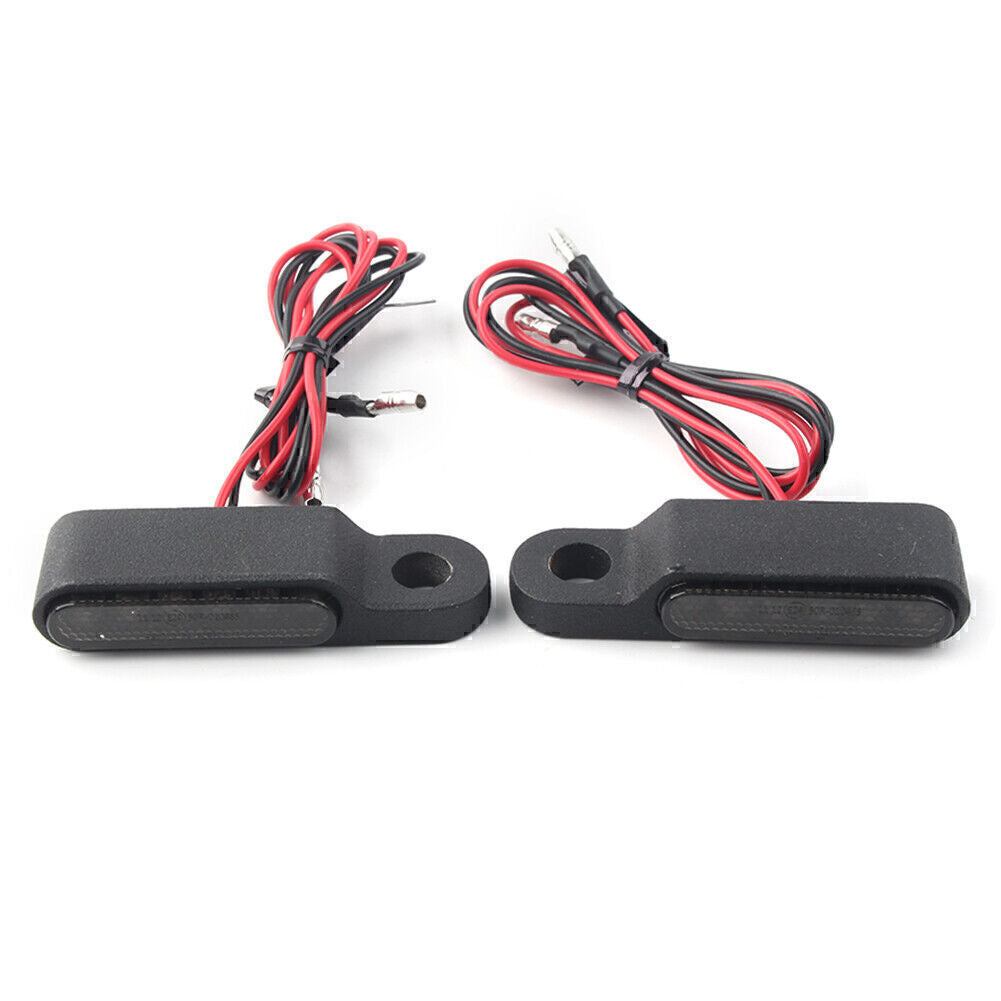Universal for Mini LED Motorcycle Turn Signal Light Brake Clutch Lever Flashers BLK