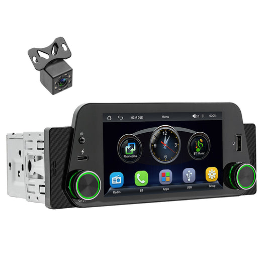 5in For Apple Carplay Android Auto Car Radio Stereo Multimedia Player W/Camera