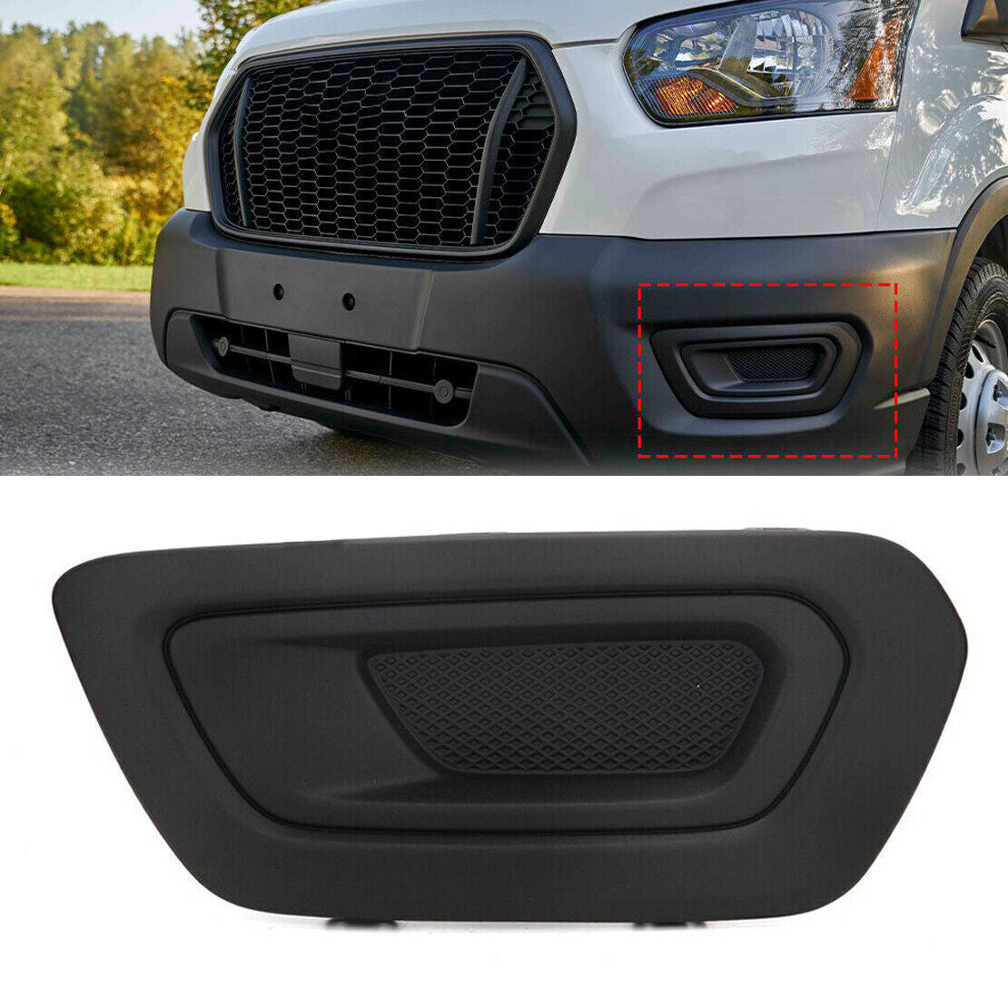 Left Front Fog Light Lamp Cover Trim for Ford Transit 150 250 350 2020 2021 2022