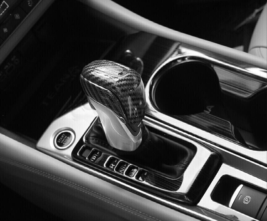 for Nissan Altima 2019-2022 Carbon Fiber Central Console Gear Shift Knob Trim 3X