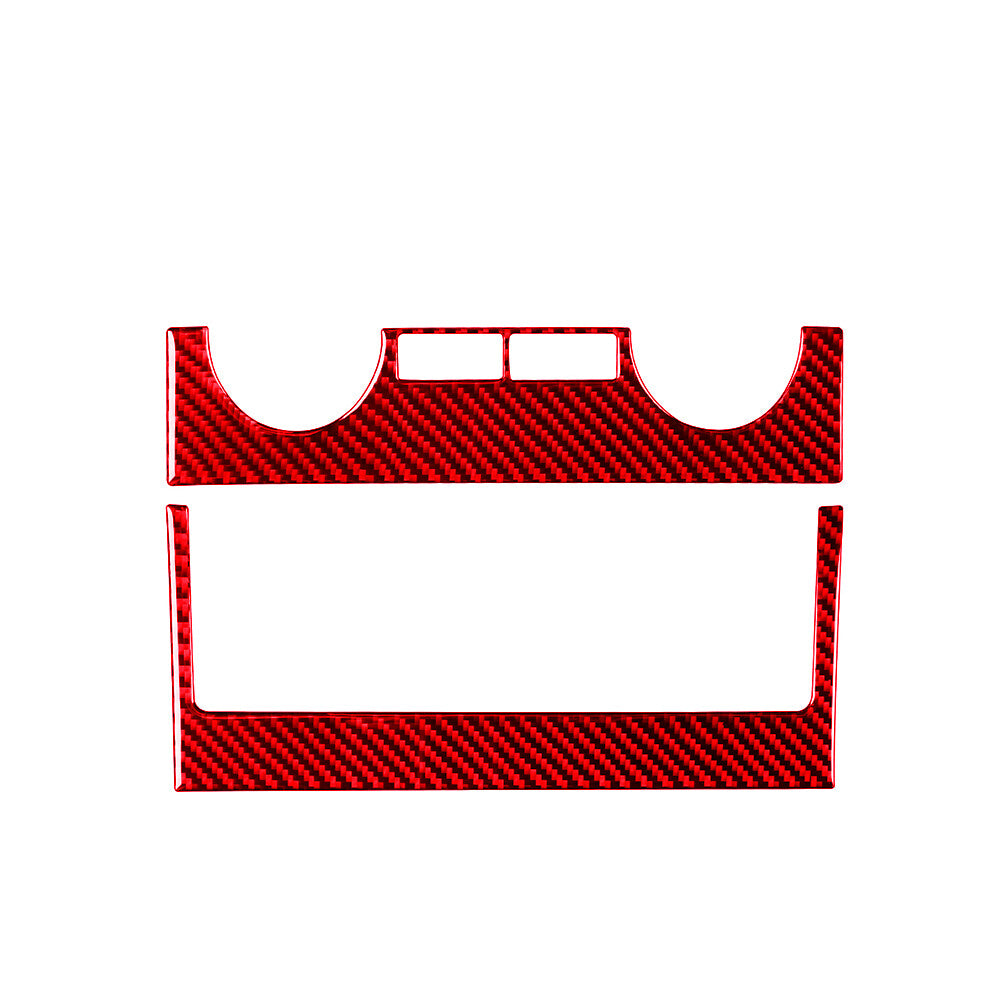 Red Carbon Fiber Central A/C Switch Panel Cover Trim for TOYOTA TUNDRA 2014-2018